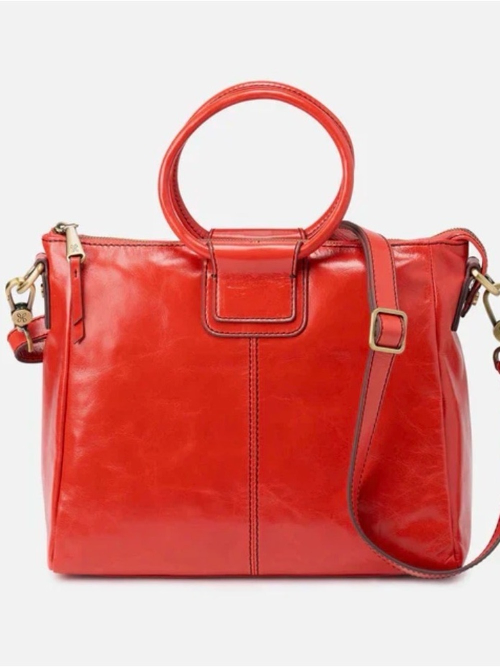 Red Women's Leather Top-Handle Satchel